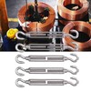 5Pcs Turnbuckle Hook and Hook Wire Rope Tension 304 Stainless
