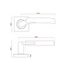 Excel Architectural DH3650-SQ Ultimo Passage Door Handles on Square Rose,