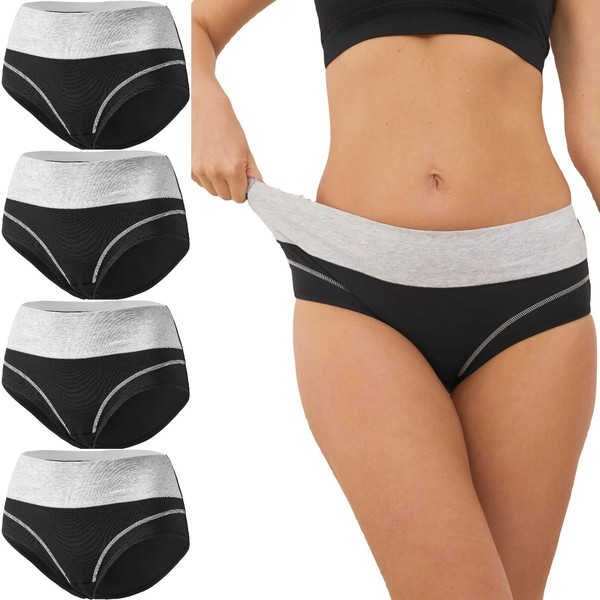 newnice Organic Cotton High Waisted Underwear for Women Slightly Control