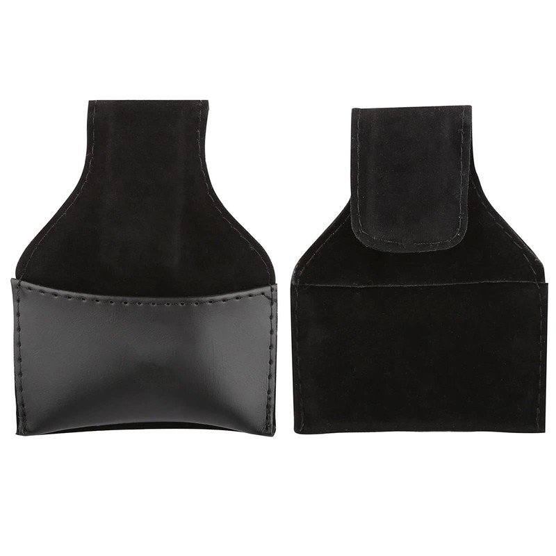Billiard Chalk Holder, Portable Cues Chalk Holder, Black PU Pouch