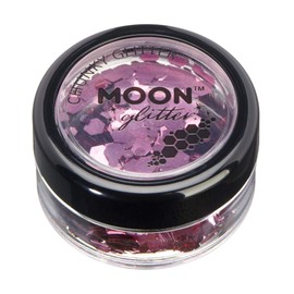 Moon Glitter Classic Coarse Glitter - 100% Cosmetic Glitter for Face, Body, Nails, Hair and Lips - 3 g - Pink