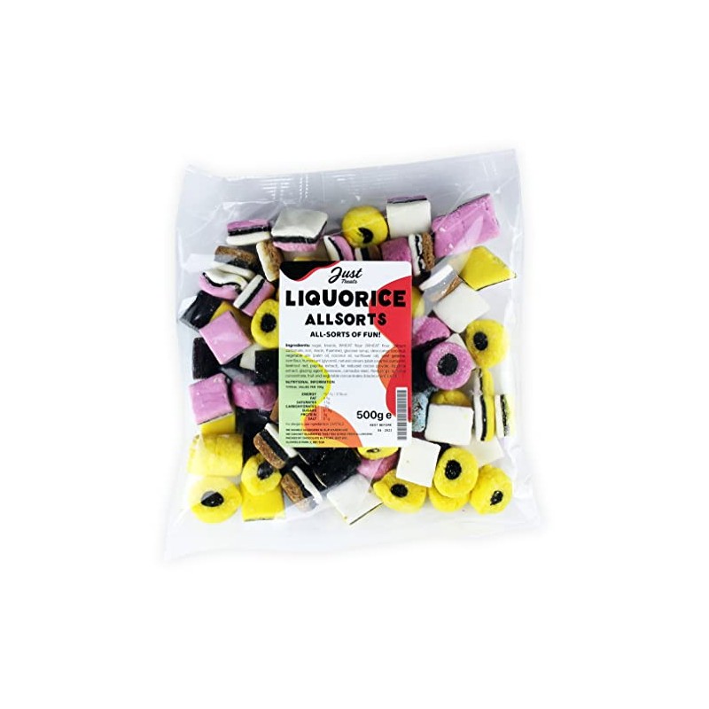Just Treats Liquorice Allsorts (500g Share Bag)