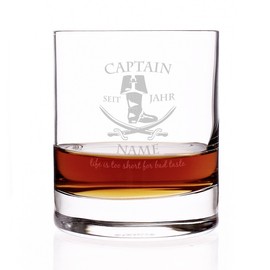 Herz & Heim® Rum Glass Captain with Free Engraving of Name and Year of Birth