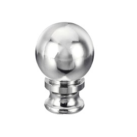 PATIKIL 1.5" Tall Aluminum Lamp Finials Cap Knob, Lamp Screw Holder Tapped 1/4-27 for Table and Floor Lamp Shade Decorations, Chrome