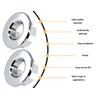 KAPSING Pack of 2 Sink Overflow Covers, Round Brass Kitchen