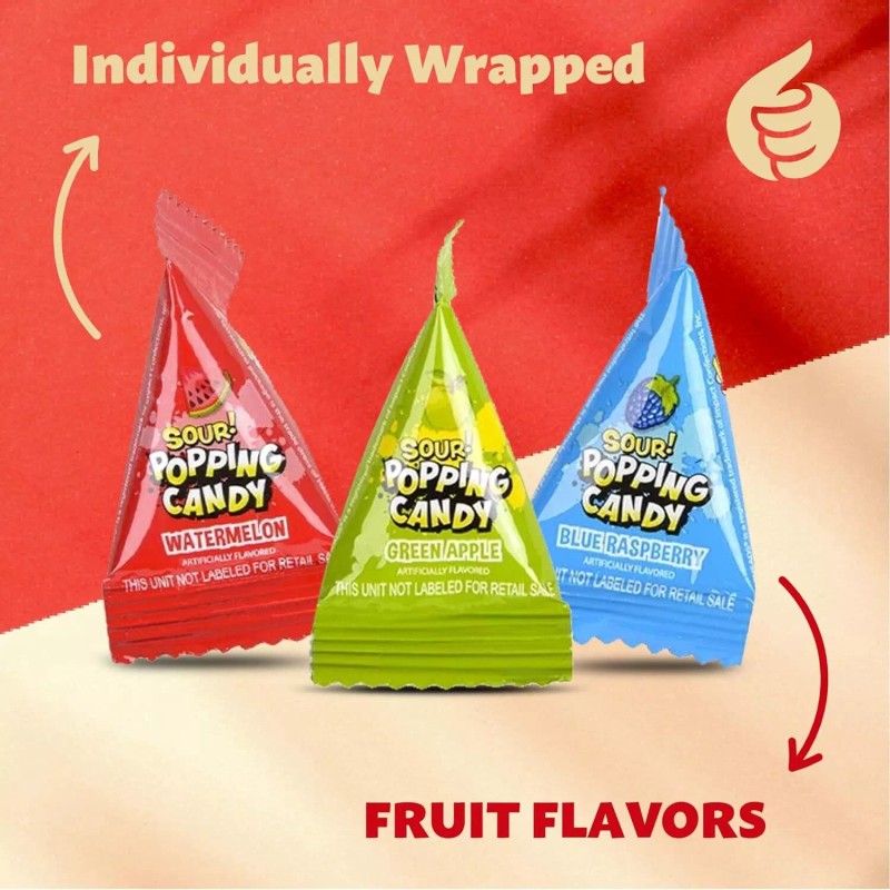 iLike Warheads Sour Popping Candy - Assorted Fruit Flavors, 24