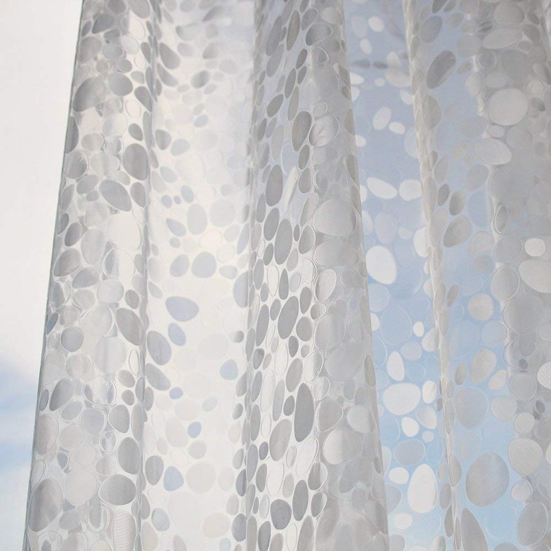 Homehold 3D Cobblestone Pattern EVA Shower Curtain Liner,Waterproof Mildew-Free Shower