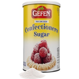 Gefen Confectioners Sugar, 16oz (1 Pound) Resealable Container | No Cornstarch | Powdered Sugar 1lb | Premium Confection Sugar | Kosher (including Passover)