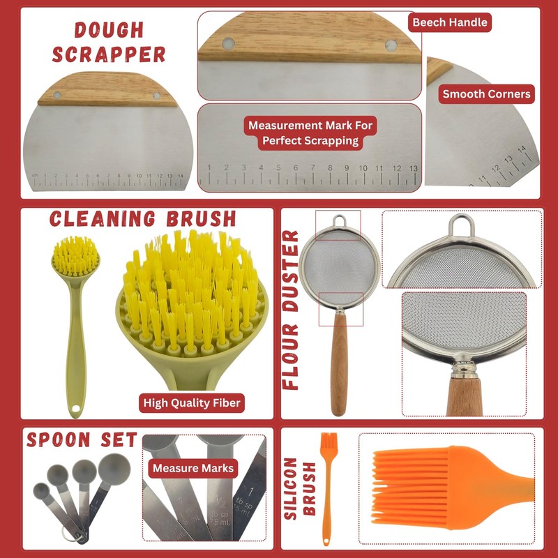 36 PCS Sourdough Starter Kit, Sour Dough Starter Kits, Bread