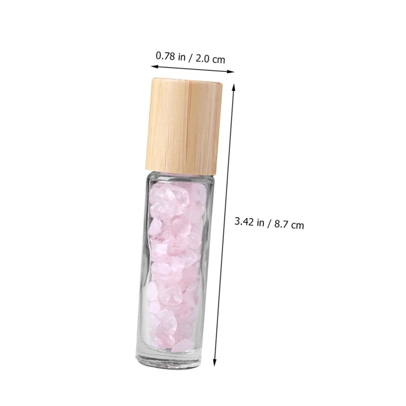 Mikinona 10ml Pink Crystal Stone Roller Bottle Set Roll-on Cosmetic