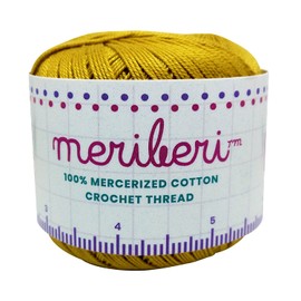 Mercerized Cotton Crochet Thread 8 191yrds (Yellow Mustard)