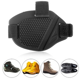 cobee 4Pcs Motorcycle Shift Pads, Motorbike Shoes Protector Cover, Protective Motorcycle Boot Cover Adjustable Soft Rubber Pads Gear Accessories for Men Motorcycle Shoe Boot (Black)