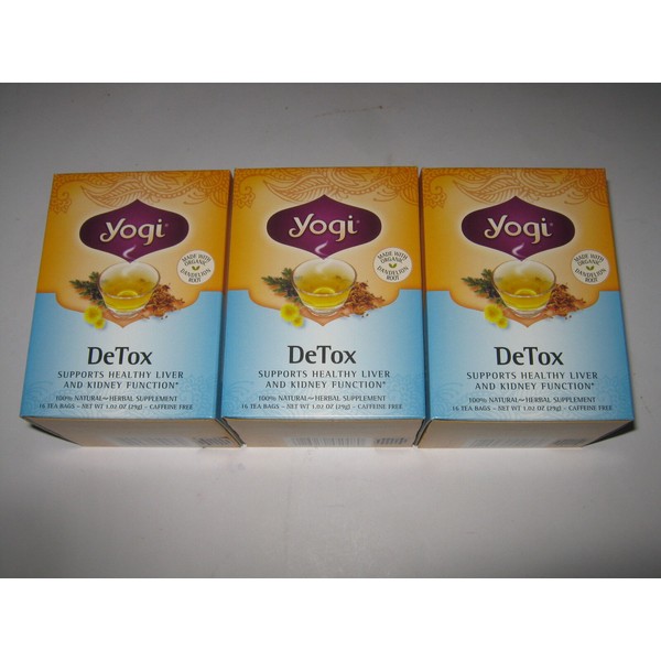 3 x 16 bags YOGI TEA Detox Herbal Tea Bags (Total: 48)