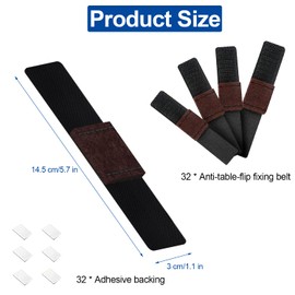 Pack of 32 Floor Protectors for Chairs, Chair Leg Protectors, Velcro, Parquet Protectors, Suitable for Sledge Seats, Rocking Chair, Non-Slip and Noise Reduction (32)