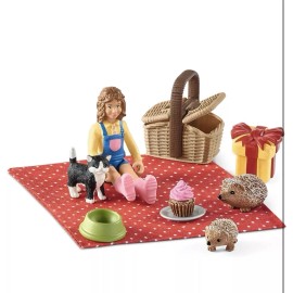 Schleich Farm World, Farm Animal Toys for Kids, Birthday Picnic Playset with Baby Anim...