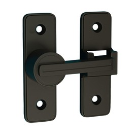 Betensh Sliding Barn Door Lock 180 Degree Right Angle Gate Latches Flip Latch Safety Door Bolt Latch Lock Suitable for Garden Bathroom Barn Doors Balcony Doors,Black