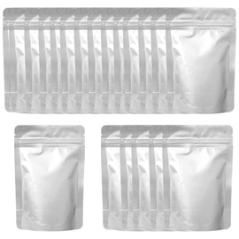 VitalBloom Aluminum Bags, Small, Zippered, Mini, Freestanding, Dividing, Light Blocking, Moisture Proof, Divided Storage Bags, Coffee Beans, Food Bags, For Long-Term Storage, Vacuum Packs, 3.5 x 5.1