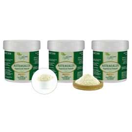 VITA IDEAL Vegan® ASTRAGALUS - Root 3 x 300 g Powder - Tragane Root Frigidus - Daily Serving 900 mg Astragalus Root, Natural, Vegetable & No Additives, Includes Measuring Spoon