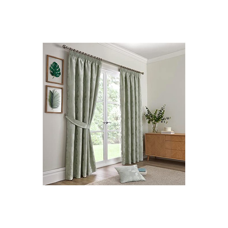 Curtina - Green Curtain Tie Backs - Sage Green Curtain