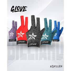 KONLLEN Pool Gloves for Left/Right Hand Large/XL Professional Anti-Slip Adjustable Breathable Snooker Gloves Popular Size Men Women 2 Pieces