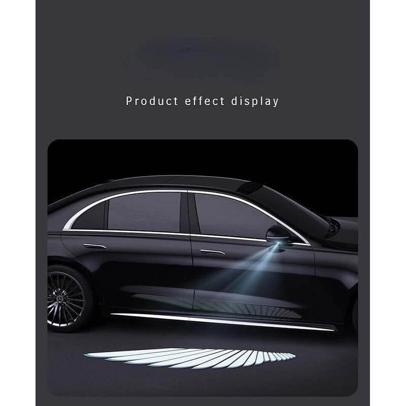 Car rearview mirror welcome led light universal Angel wings welcome