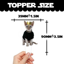 24ps Cat Dessert Cupcake Topper Pick for Cute Lovely Cat Theme Decorations Pet animal Happy Birthday Party Baking Wrapping Decor Supplies