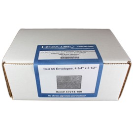 Red A6 Envelopes, 4 3/4" x 6 1/2" - 100 Envelopes - Desktop Publishing Supplies™ Brand Envelopes