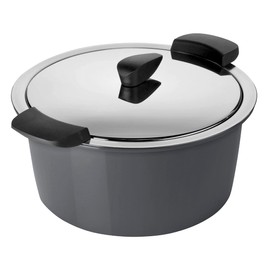 KUHN RIKON Hotpan Serving Casserole Pot, 2 Litre/18 cm, Grey, Stainless Steel