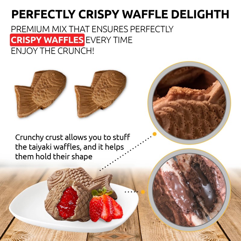 OldSoul Taiyaki Waffle Mix | Crispy | Chocolate | GLUTEN