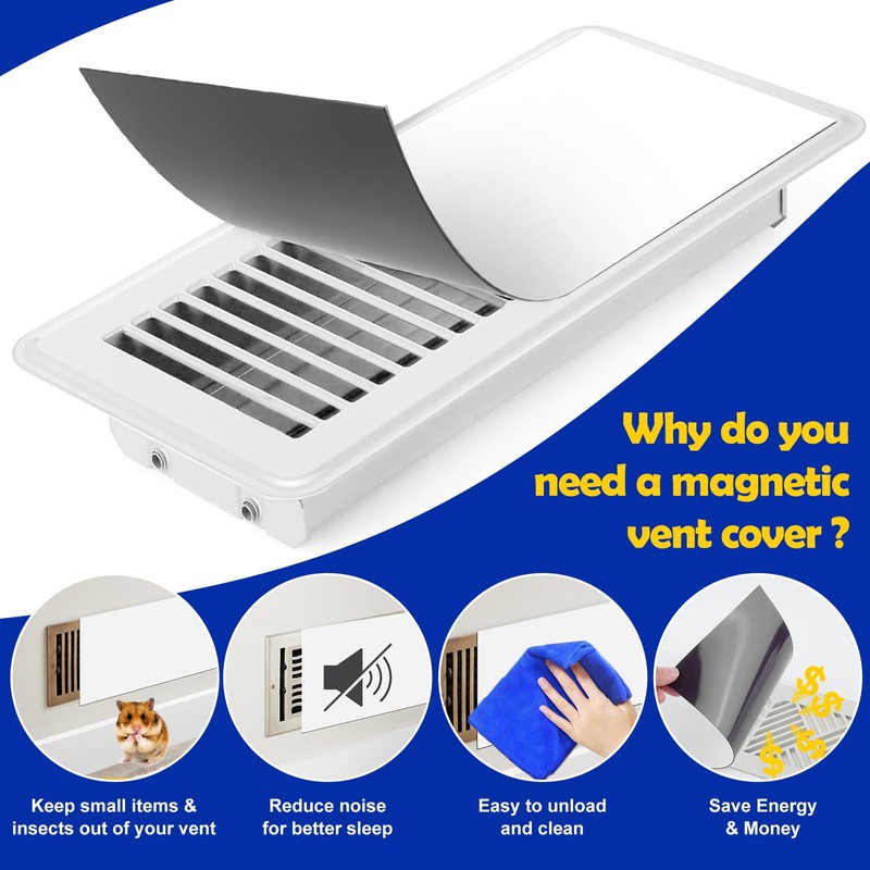 Magnetic Vent Covers, Air Vent Covers, UPGRADED 12" x 12",