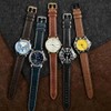 WOCCI Business Style Correa de reloj de piel, hebilla de