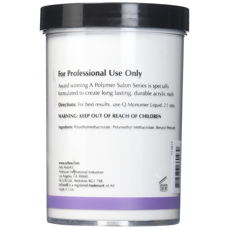 EZ Flow A Polymer Clear False Nails, 16 Ounce