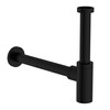 KIRCHHOFF Design Siphon, Matt Black Drain, Drain Fitting for Sink