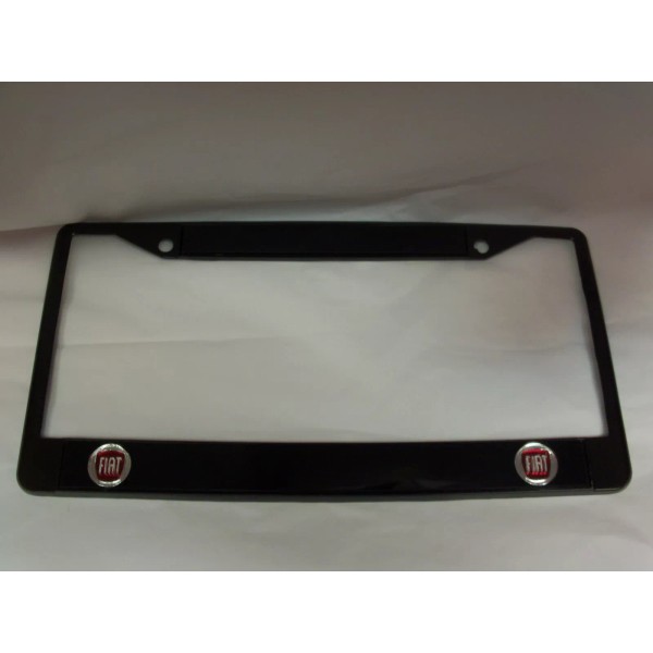 Unbranded Fiat, Inspired Acrylic Mirror License Plate Frame Black