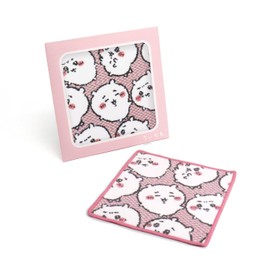 Chiikawa 41-5080250 Full Towel Handkerchief, Pink, Chenille, Packaged, Cute, Approx. 9.8 x 9.8 inches (25 x 25 cm)