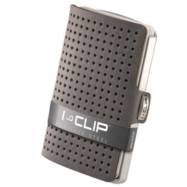 I-CLIP Stainless Steel with interchangeable Moneyclip - Slim Wallet - Leather Wallet - Premium Wallet - Stainless Steel Cardholder - Blasted AdvantageR Urban Grey