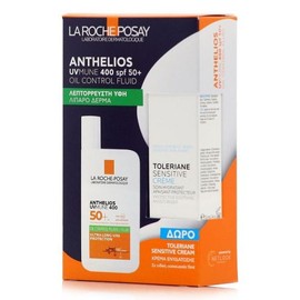 La Roche Posay Anthelios Uvmune 400 Oil Control Gel-Cream Fluid SPF50+ 50ml & Toleriane Sensitive Cream 15ml