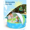 Hikiddy Foldable Kiddie Pool with Canopy: 47in Baby Pool and