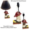 Urbalabs Firefighter Boot and Helmet Office Lamp Shade Hero Desk