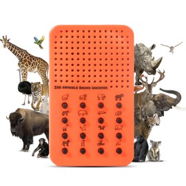 Zoo Animal Noisemaker with 16 Sounds, Roars, Growls, Hisses, Screeches and Noises, Portable Jungle Electronic Sound Maker - Safari Themed Sound Effects Board For Kids, Birthday Noise Maker Toy Gift