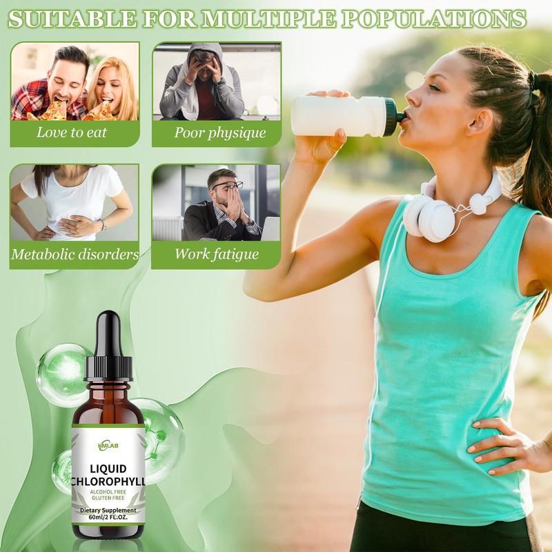 Chlorophyll Drops - Natural Chlorophyll Extract, Vegan, No Additives, Suitable
