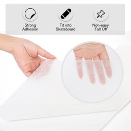 GAESHOW Griptape Skateboard Transparent, 83.3 x 22.9 cm Skateboard Grip Tape Oiliness Sandpaper, Fingerboard Grip Tape Accessories for Skating Board Longboarding