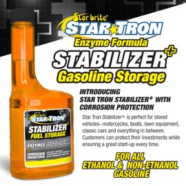 Star Tron Stabilizer+ Fuel Storage & Corrosion Protection, Treats 80 Gallons of Gas - Ideal for Motorcycles, Boats, Lawn Equipment, Classic Cars - 16 OZ (014816)