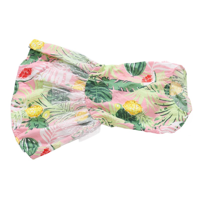 Dog Dress Romantic Classic Leaf Pattern Soft Comfortable Doggie Princess