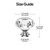 Alzassbg 10 Pack Clear Crystal Drawer Knobs, 1-1/5 Inch(30mm) Diameter