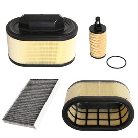 670001545 4PCS Engine Air Filter and Oil Filter&Cabin Air Filter fit for Maserati Ghibli 2014-2022 for Levante 2017-2020 for Quattroporte 2014-2022#OE 670001545, 670005021, 000311401