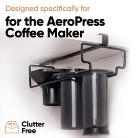 Altura The RACK: Hangin Shelf Rack for AeroPress Coffee Maker. Accessories, Organizer, Storage, Holder, Stand, Caddy (Black)