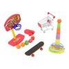 4pcs Bird Training Toys Interactive Fun Basketball Skateboard Trolley Parrot