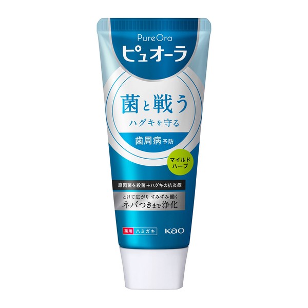Pureora Medicated Toothpaste, Mild Herb, 4.1 oz (115 g), Quasi-Drug