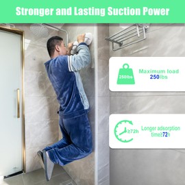 2 Pack Suction Grab Bars for Shower,Suction Grab Rail for Bathroom,Bathroom Handles for Elderly,No-Slip Shower Handle Grab, Mobile Support Safety Grip,Shower Rails for Elderly with Indicator.